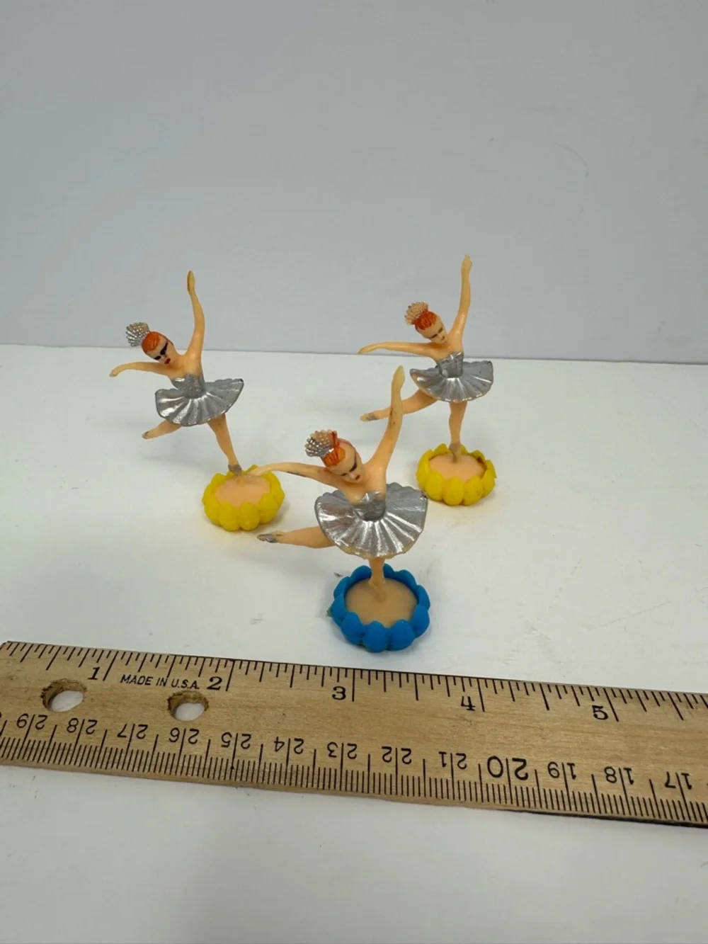 Vintage Cake Topper Set of 3 Dancers Ballerinas A0